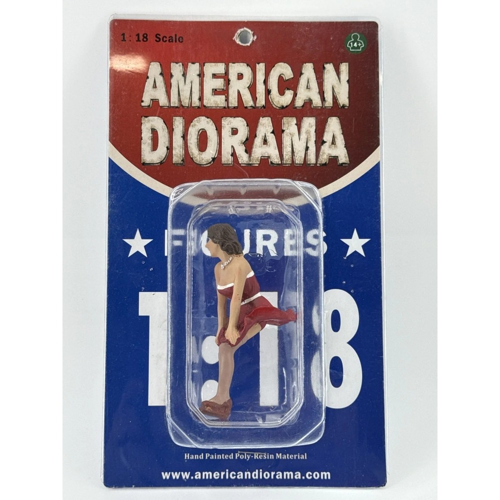 AMERICAN DIORAMA 1:18 Female Lady Figure Red Dress Hand‎ Painted